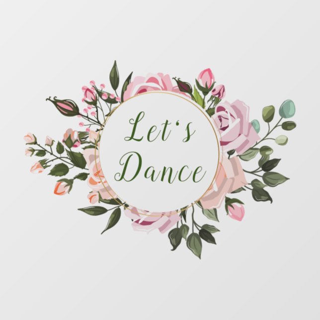 Let's Dance Floral Floor Decals (Front)