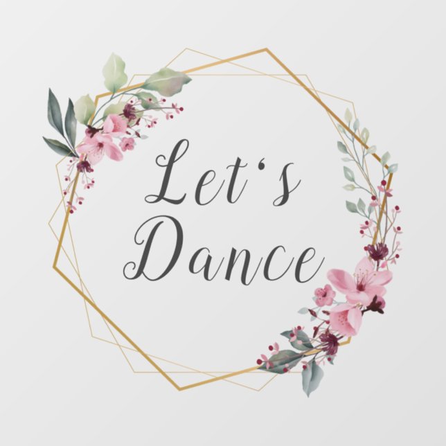 Let's Dance Floral  Floor Decals (Front)
