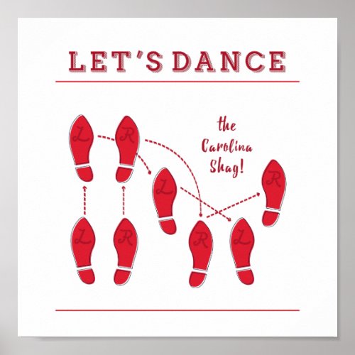 Lets Dance the Carolina Shag Poster