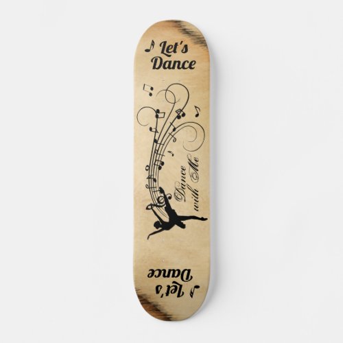 Lets Dance The Music Follows Ballerina Skateboard
