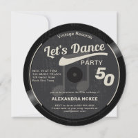 Let's Dance Vintage Groovy Black 50th Birthday