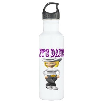 Lets Dance Water Bottle by HowTheWestWasWon at Zazzle