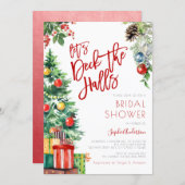 Let's Deck the halls Christmas Bridal Shower Invitation (Front/Back)