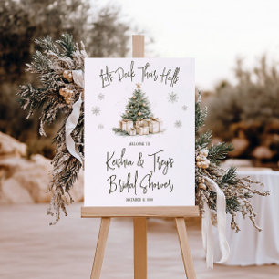Let's Deck Their Halls, Holiday Bridal Shower Sign