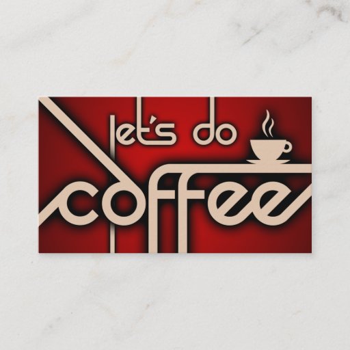 Customizable let's do coffee (customer loyalty) business cards