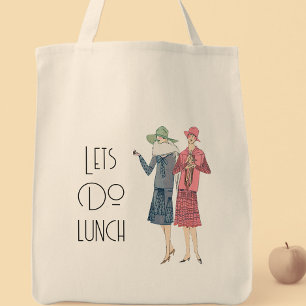 Lets Do Lunch Vintage Ladies Tote Bag