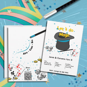 Let's do Magic Kids Joint Birthday Party Invitation