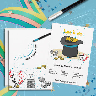 Let's do Magic Kids Joint Birthday Party Invitation