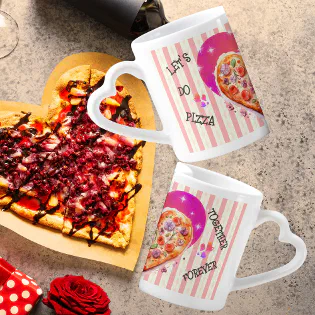 Let's Do Pizza Together Forever Lovers' mug