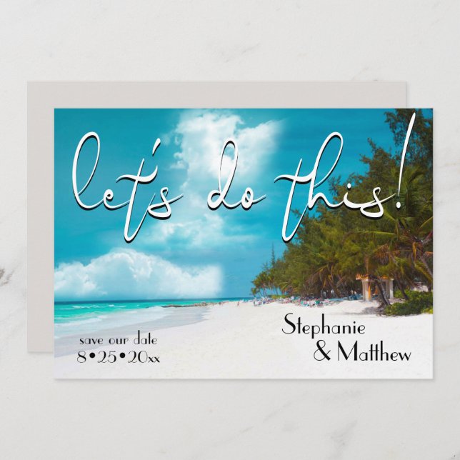Let's Do This Beach Save the Date Invitation (Front/Back)