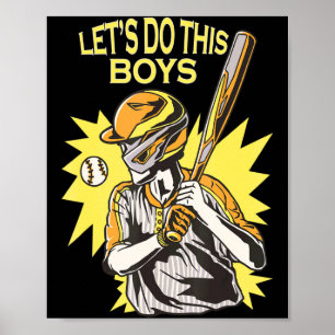 Lets Do This Boys Baseball Sports Player Team Coac Poster