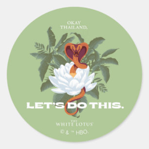 "Let's Do This" Cobra - The White Lotus Classic Round Sticker