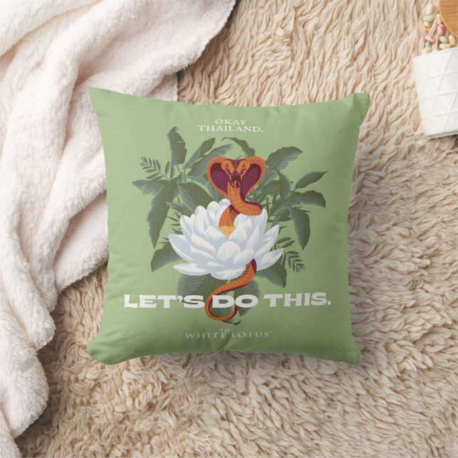 "Let's Do This" Cobra - The White Lotus Throw Pillow (Blanket)