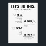Let's Do This Wedding Timeline Program<br><div class="desc">This program includes a timeline of your wedding as a fun and simple way to give important wedding information to your wedding guests.</div>