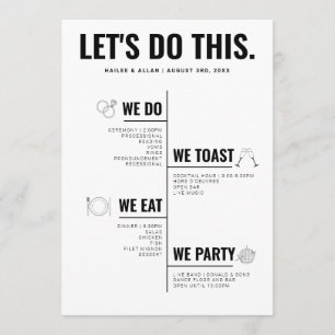Let's Do This Wedding Timeline Program