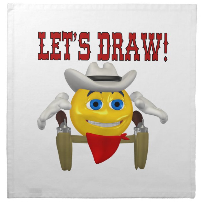 Lets Draw Printed Napkin