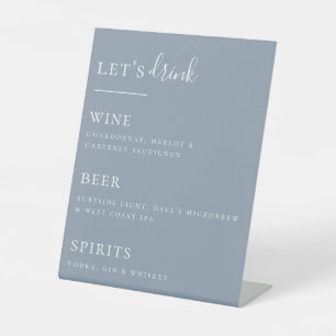 Let's Drink Bar List Pedestal Sign