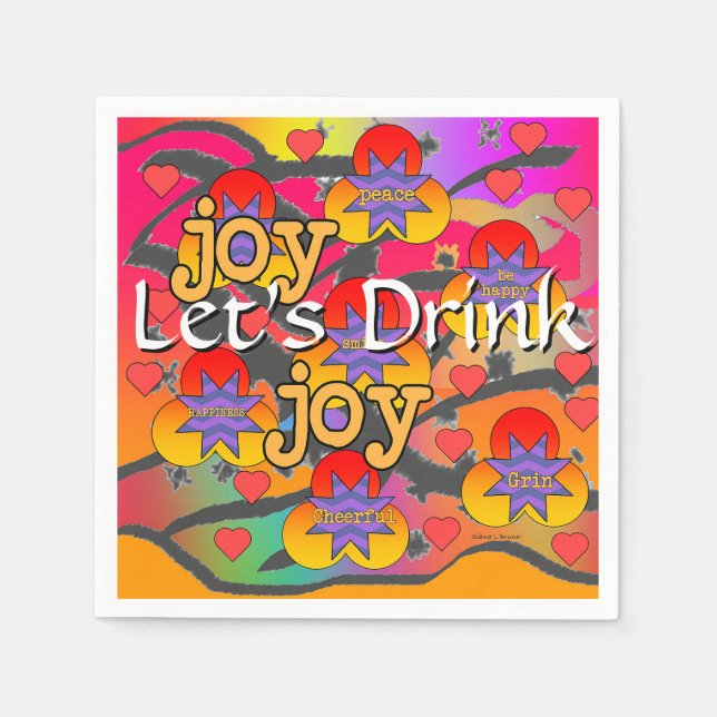 Let's Drink Cocktail  Napkins (Front)