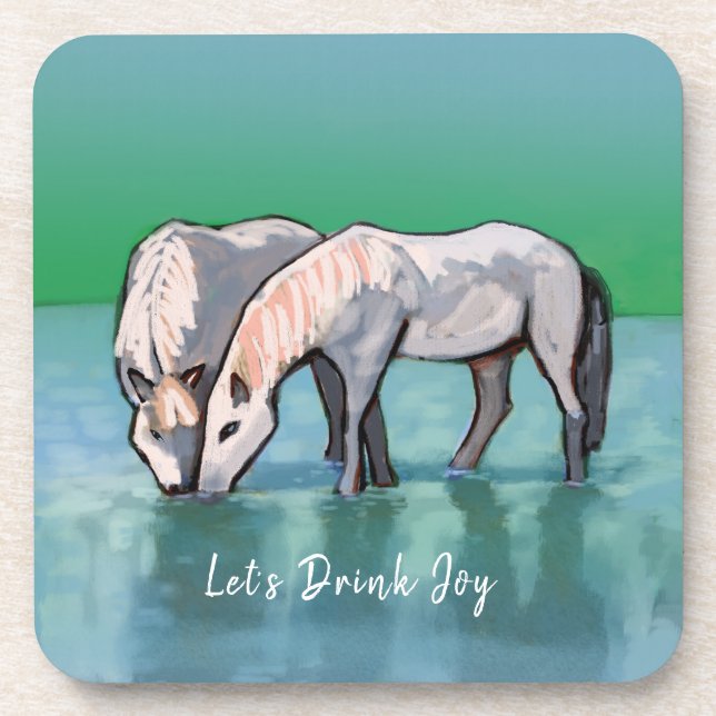 Let's Drink Joy Beverage Coaster (Front)