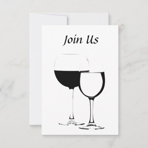 LETS DRINK SOME WINE COOL INVITATION