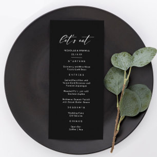 Let's Eat Black Wedding  Menu