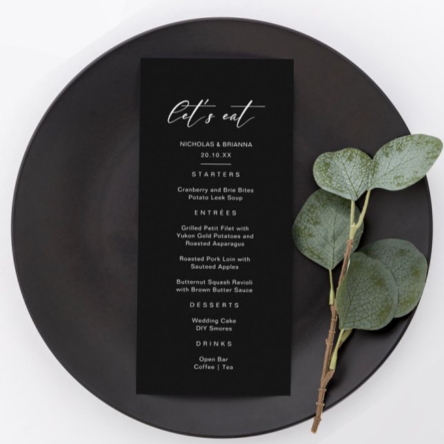 Let's Eat Black Wedding  Menu (Creator Uploaded)