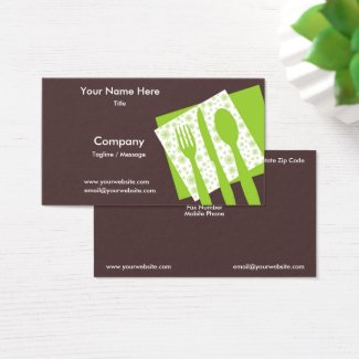 Let's Eat Business Card In Kiwi
