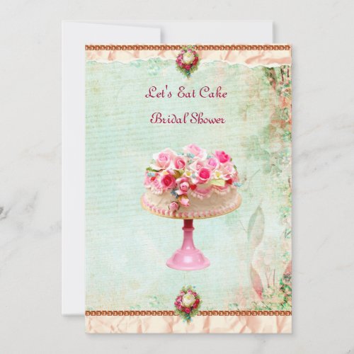 Let's Eat Cake Bridal Shower Invitation