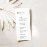 "Let's Eat" Elegant Black & White Wedding Menu<br><div class="desc">This elegant modern wedding menu is the perfect way to add a touch of sophistication to your wedding reception. Featuring clean and modern typography on a classic white background, this menu design is both timeless and stylish. With customizable text fields, you can easily add your own menu items and personalize...</div>