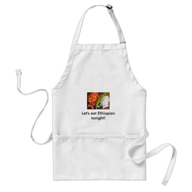 Let's eat Ethiopian tonight! Adult Apron (Front)