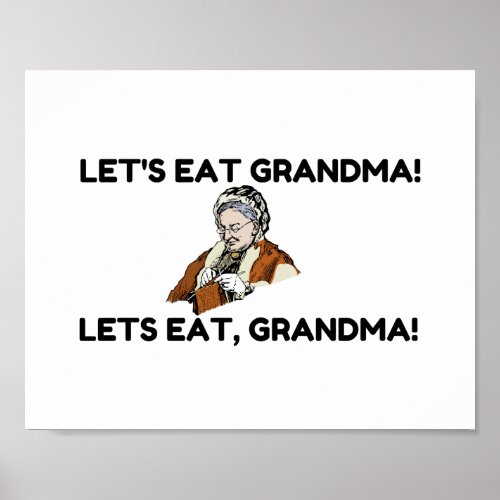 LETS EAT GRANDMA POSTER