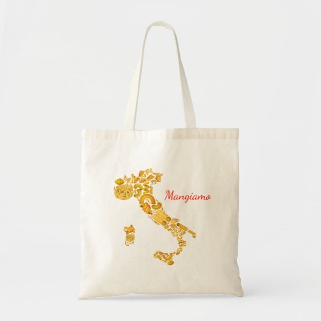 Let's Eat - Italian Pasta Canvas Bag (Front)