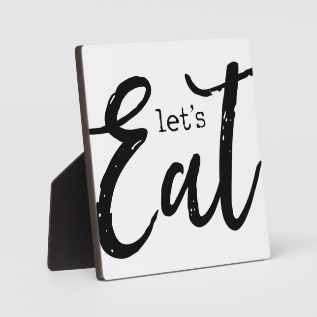 Let's Eat | Kitchen Farmhouse Sign  Plaque (Front)