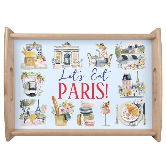 Let's Eat Paris!  Serving Tray (Front)