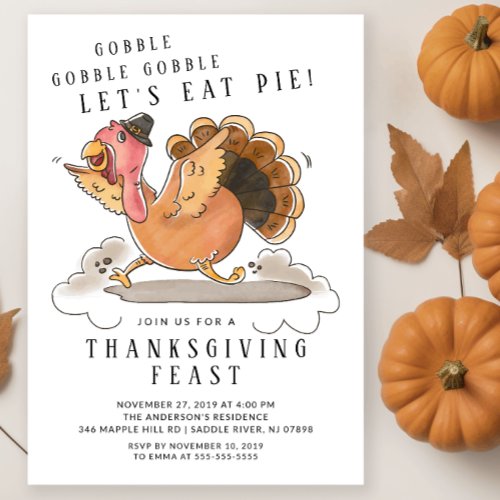 Lets Eat Pie Thanksgiving Invitation