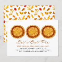 Let's Eat Pie | Watercolor Baked Pies Thanksgiving