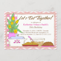 Let's Eat Together Dinner or Lunch Birthday Feast