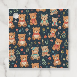 Let's eat with a cute bear favor tags