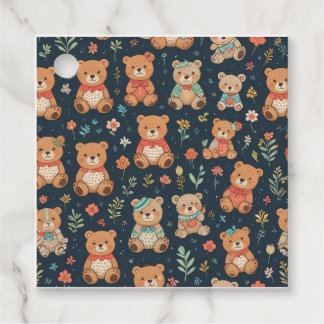 Let's eat with a cute bear favor tags