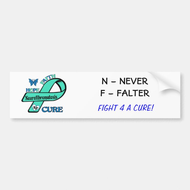 Let's End NF (Neurofibromatosis) Bumper Sticker (Front)