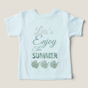 Let's Enjoy the Summer Tropical Hibiscus Flower Toddler T-shirt