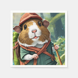 Let's Explore! Outdoor Guinea Pig Hiker Napkins