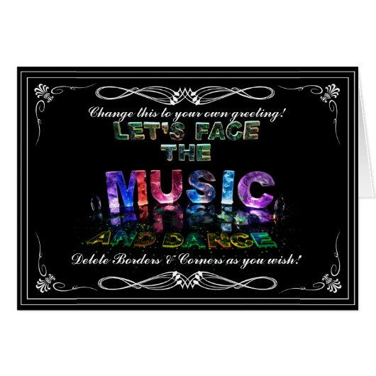 Let's Face the Music & Dance Cards (Front Horizontal)