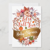 Let's Fall In Love Autumn Floral BABY SHOWER Invitation (Front)