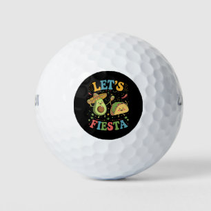 Let's Fiesta Avocado And Tacos Cinco De Mayo Golf Balls