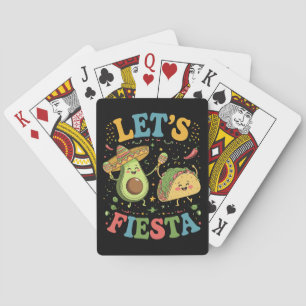 Let's Fiesta Avocado And Tacos Cinco De Mayo Poker Cards