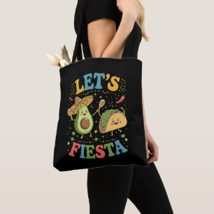 Let's Fiesta Avocado And Tacos Cinco De Mayo Tote Bag