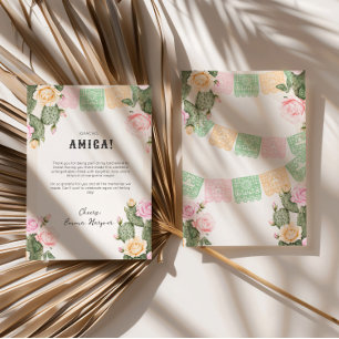 Let's Fiesta Bachelorette Weekend Thank You Card