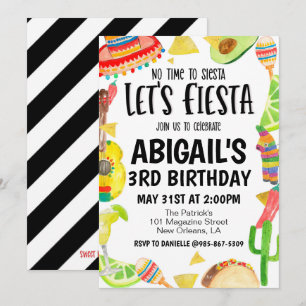 Let's Fiesta Birthday Party Invitation