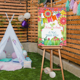 Lets Fiesta Birthday Rainbow Colors Cactus Floral  Foam Board